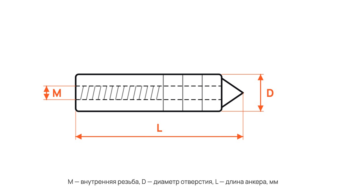 Анкер латунный (цанга)