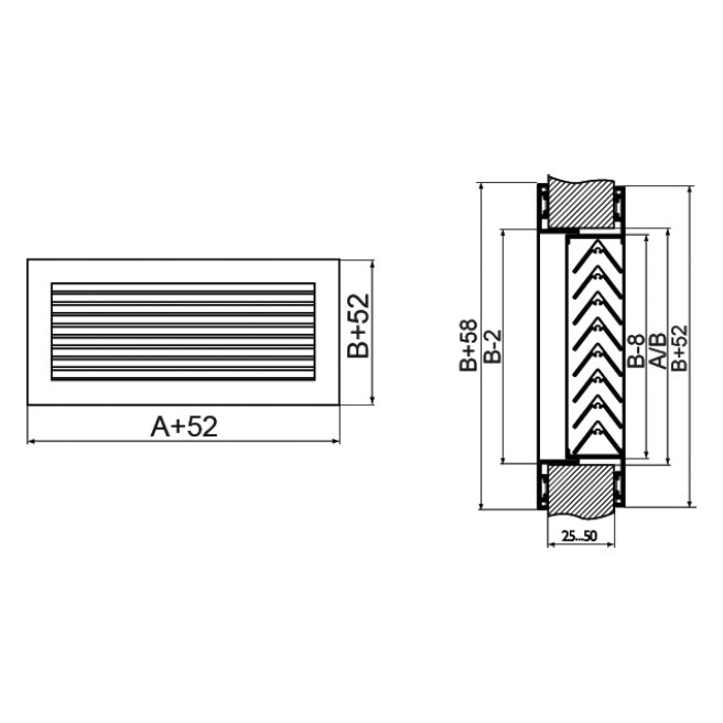 АП-450х250 решетка переточная дверная