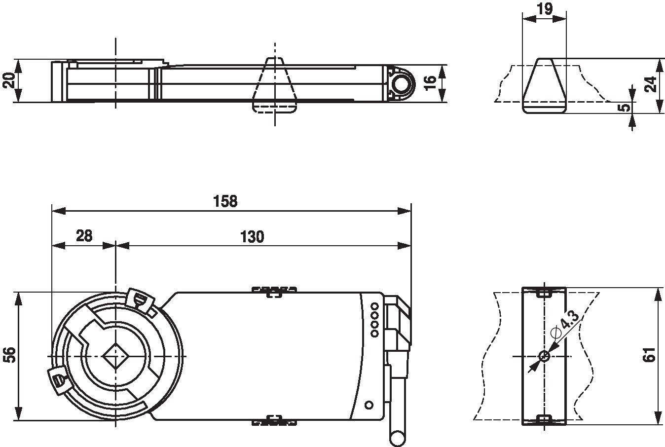 Электропривод Belimo CM230-F-R (2 Н·м)