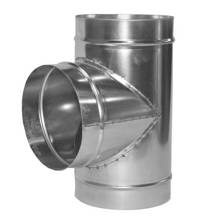 Тройник оцинкованный 90° Ø400