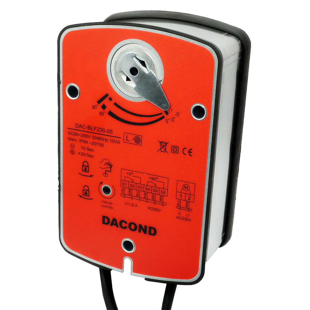 Противопожарный привод воздушной заслонки DAC-BLF230-02