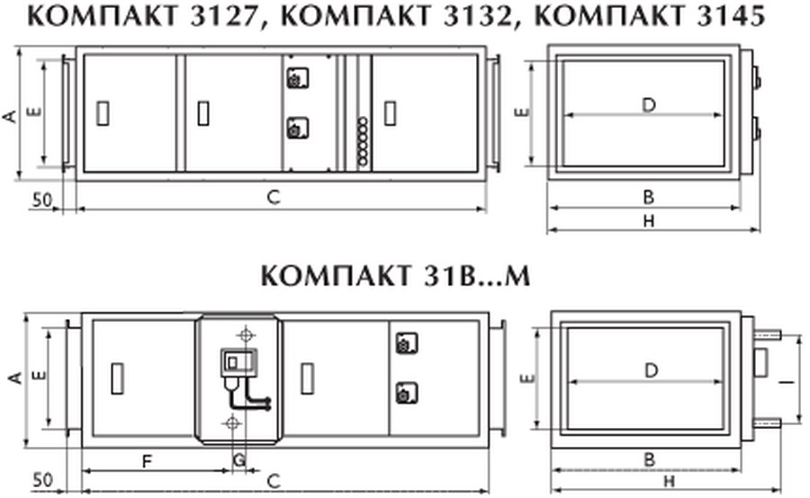 Приточные установки Компакт 307В2 EC1