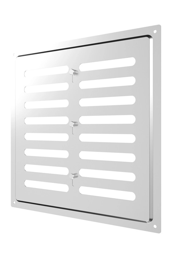 Решетка вентиляционная MER регулируемая 250х250 окрашенная сталь хром ERA