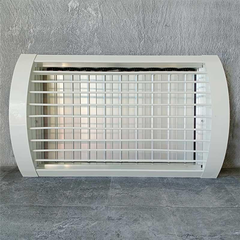 Цилиндрическая однорядная регулируемая вентиляционная решетка ОГРЦ-Р с БРВ