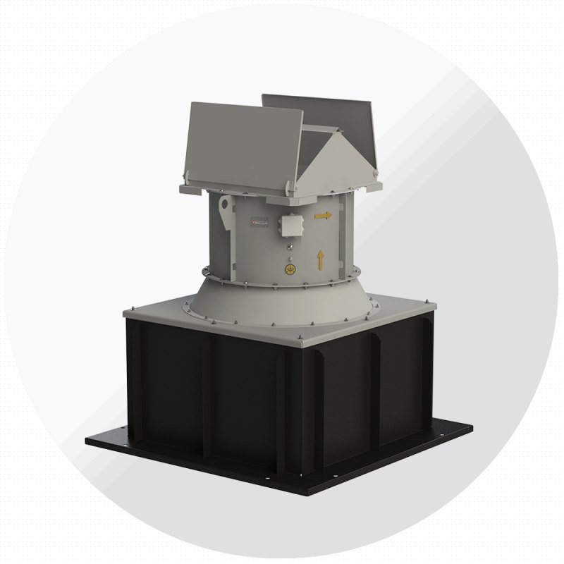 Крышный вентилятор ВКО-К-13-284 №12,5 с обратным клапаном, Ø1250 мм Крышный вентилятор ВКО-К-13-284 №12,5 с обратным клапаном, Ø1250 мм