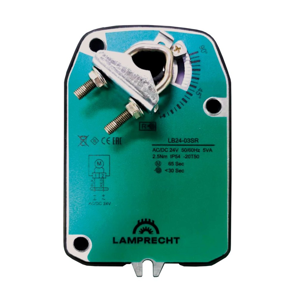 Электропривод с возвратной пружиной LAMPRECHT LB24-05SR